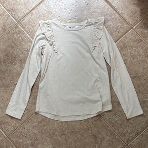 H&M Cream Ruffle Detail Blouse